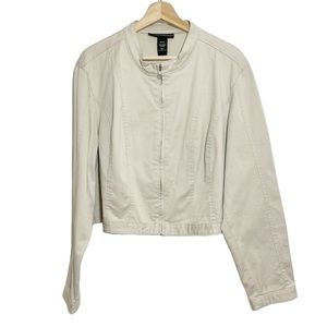 NWT Lane Bryant Venezia Zip Up Jacket Long Sleeves Tan Sz 18/20